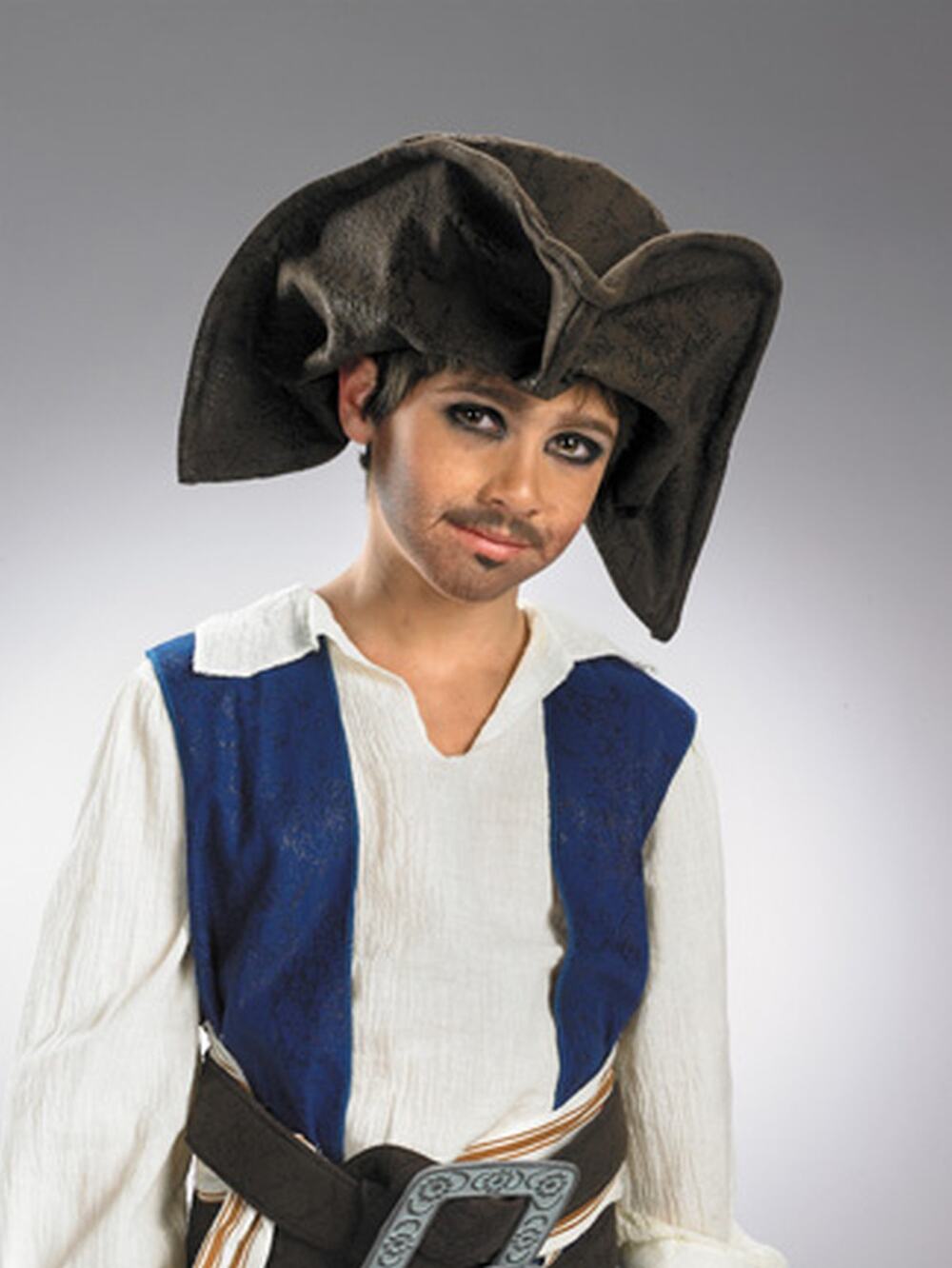 CHILDS PIRATE JACK SPARROW TRICORN HAT HALLOWEEN COSTUME DG18780